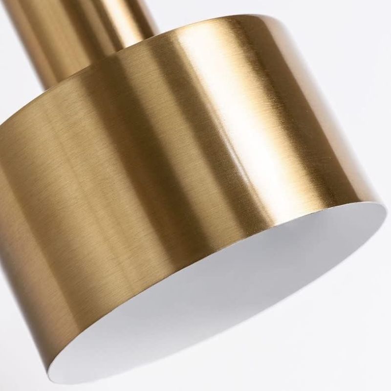 Suspension Industrielle Dorée Élégance Nordique