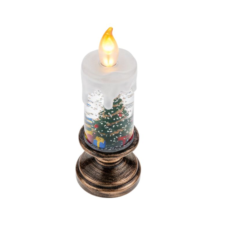 Lampe De Table Bougie De Noël Avec Sapin Lumineux