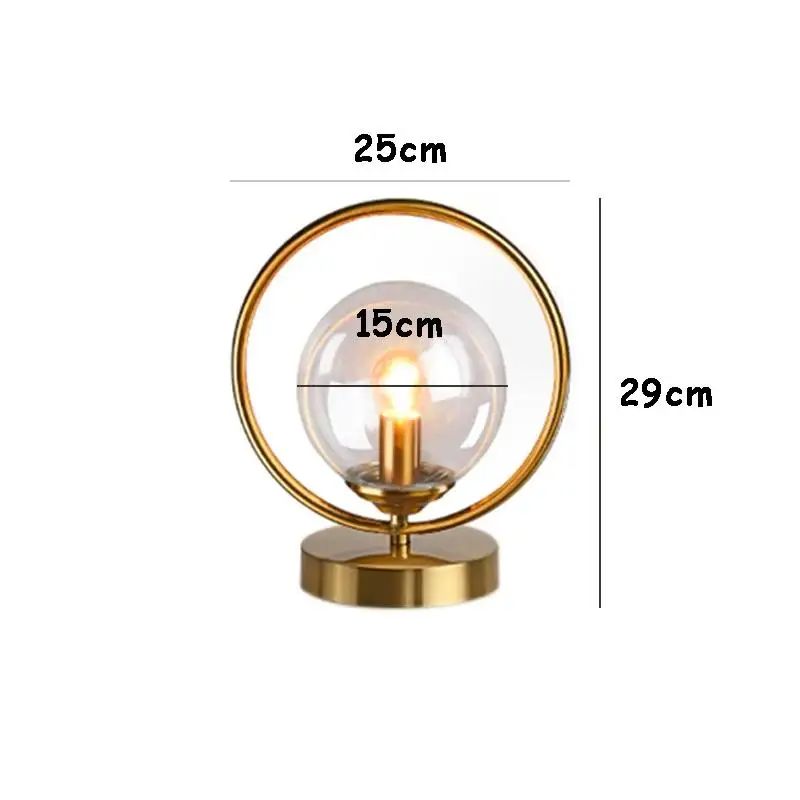 Lampe De Table Sphère En Verre Élégante