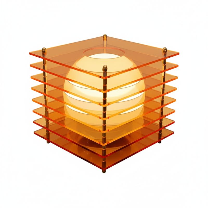 Lampe De Table En Acrylique Avec Éclairage LED Rechargeable