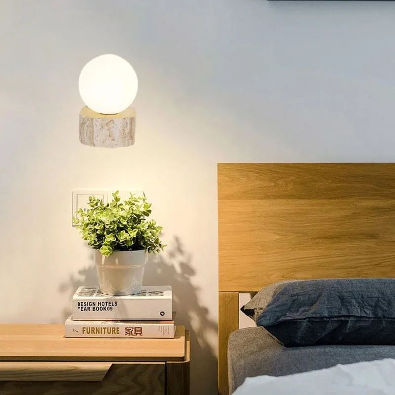 Applique Murale Salon Design Marbre Et Verre