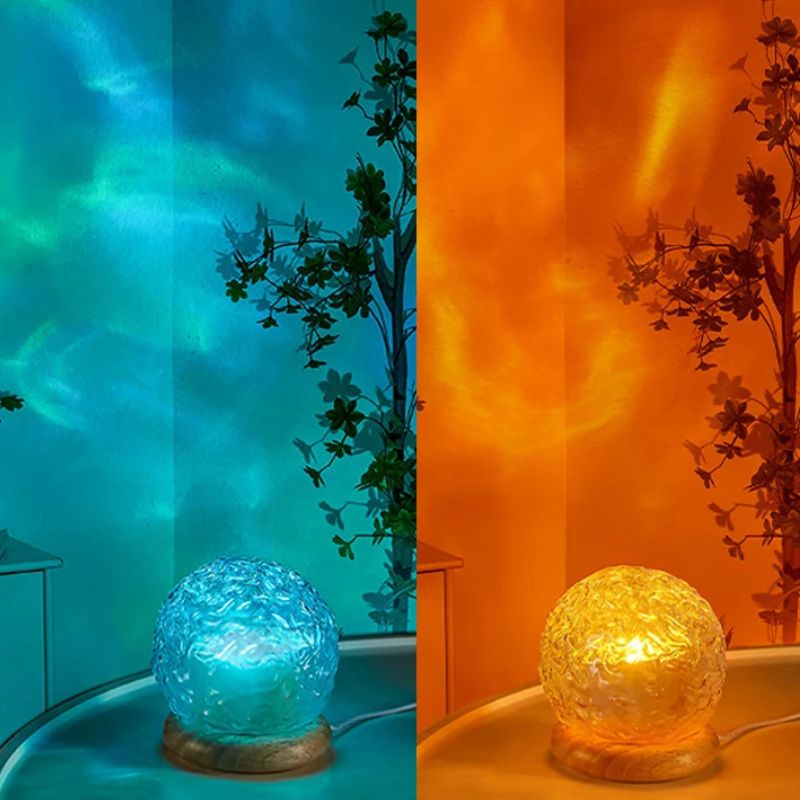 Veilleuse Cristal avec Effet Ondulation D’Eau