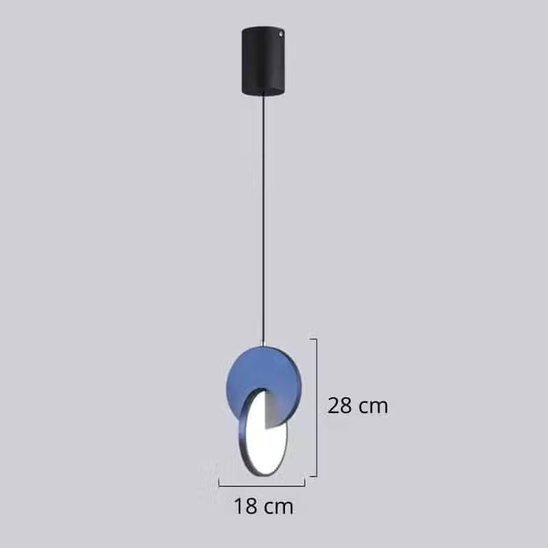 Suspension Moderne LED Éclipse Bleu