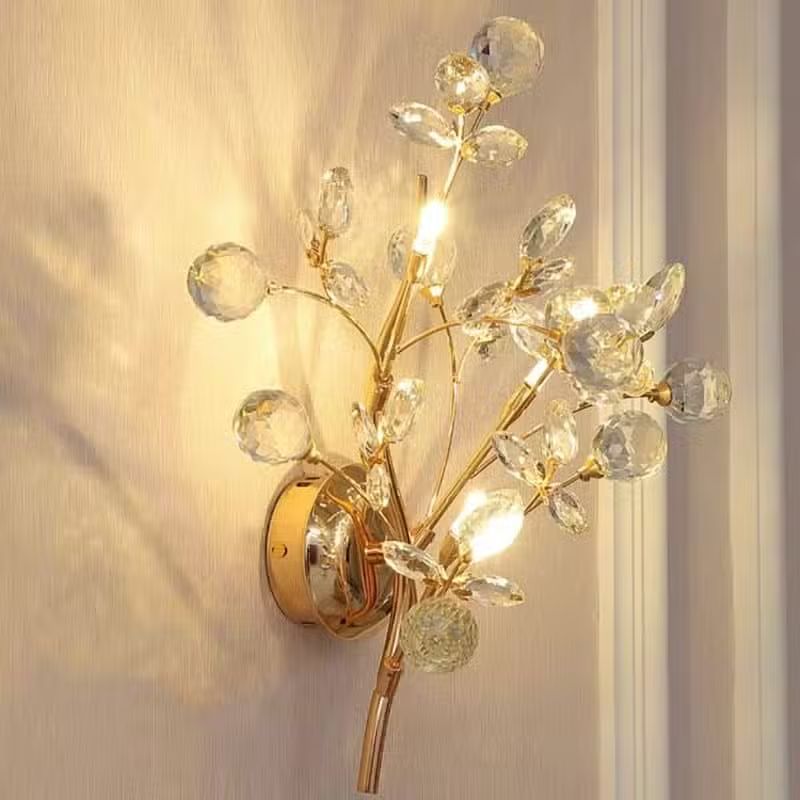 Applique Murale Chambre Éclat Fleur Cristal