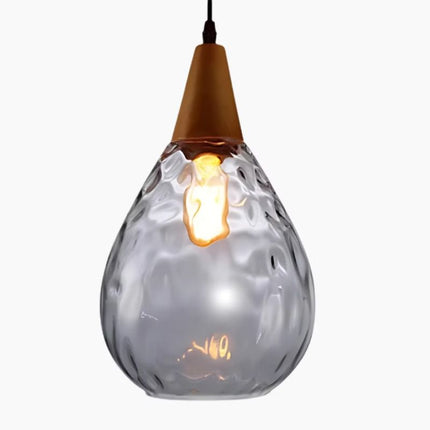 Suspension Industrielle en Verre Design Goute d’Eau