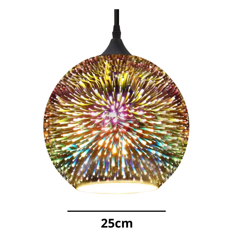 Suspension Bohème Lampe En Boule De Verre Chic