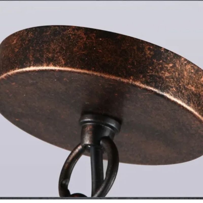 Suspension Industrielle Fer Forgé Vintage