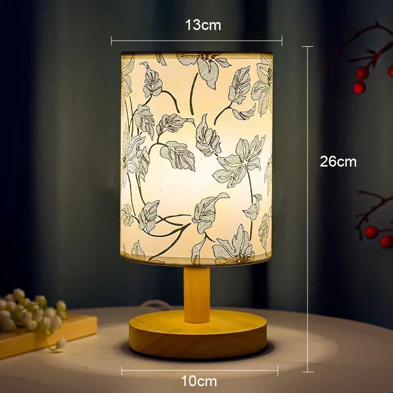 Lampe Japonaise Tissu Doux Avec Motifs Fleurs