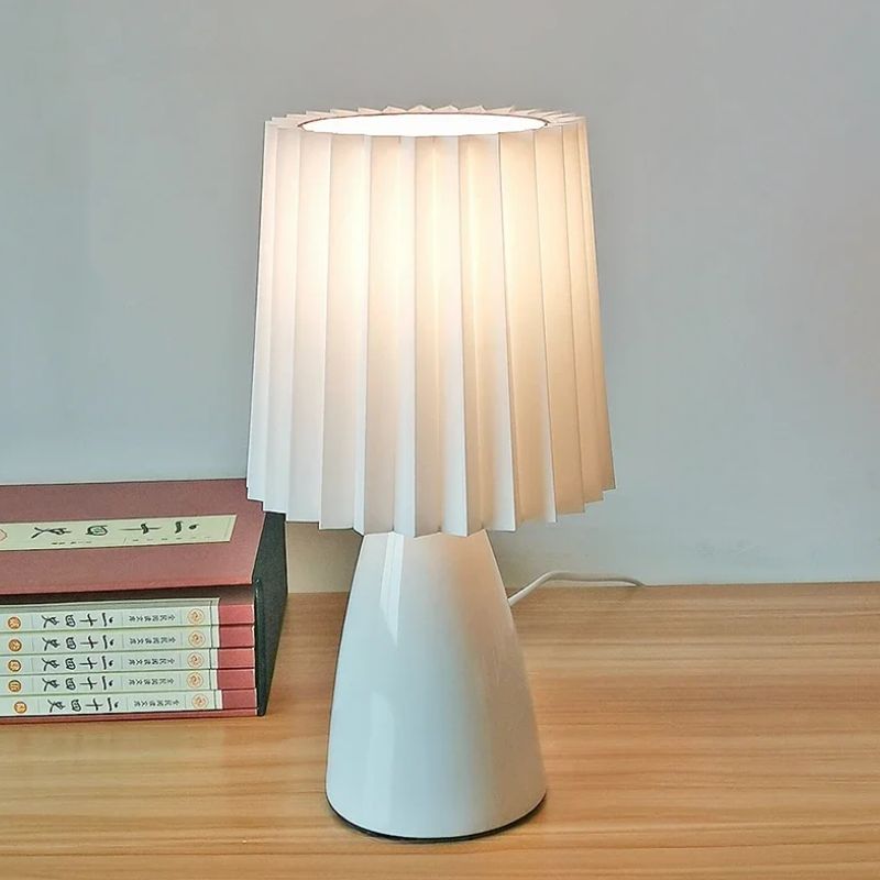 Lampe De Table Chic Avec Abat-Jour Plissé