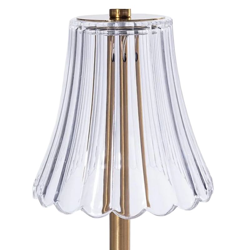 Lampe De Table Cristal Avec Pied Doré Chic