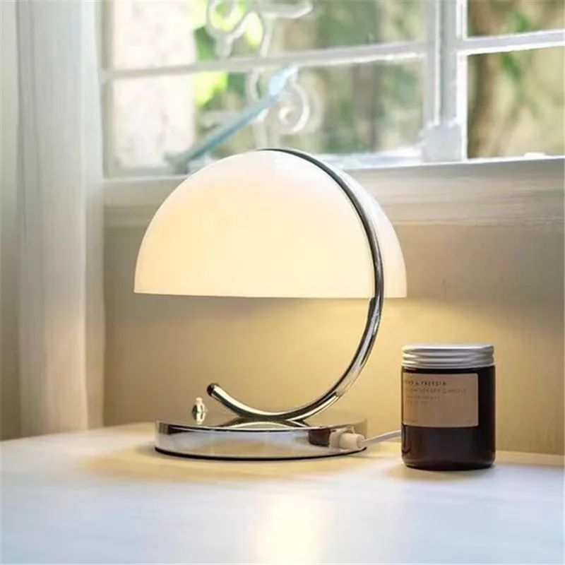 Lampe Moderne Verre Soufflé Style Champignon