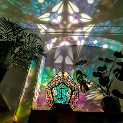 Lampe Bohème Géométrique En Bois