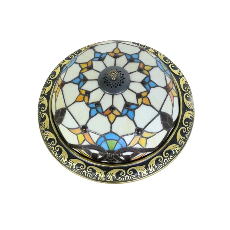 Lampe Tiffany Plafonnier Rétro Multicolore