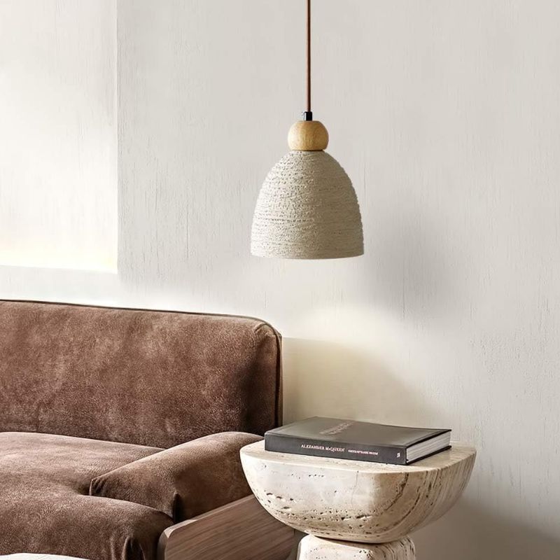 Lampe Vintage LED Suspendue En Pierre Sculptée