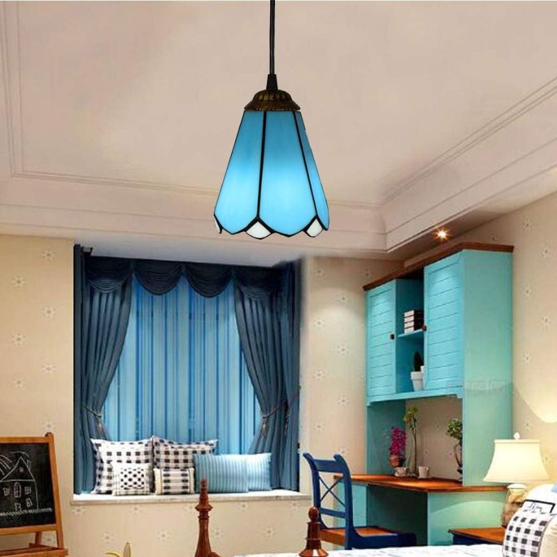 Lampe Tiffany Nuances Bleu Méditerranéen