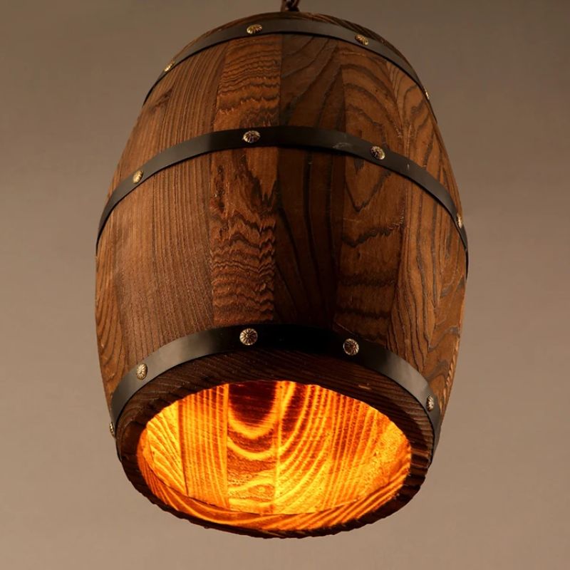 Suspension Vintage Chic en Bois Naturel
