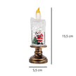 Lampe De Table Bougie De Noël Avec Père Noël Et Effet Neige Lumineux