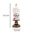 Lampe De Table Bougie De Noël LED Avec Flocon Et Bonhomme De Neige
