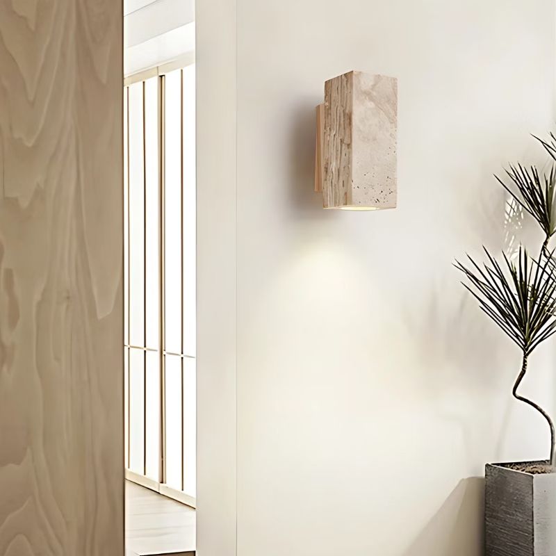 Applique Murale Design en Pierre de Travertin