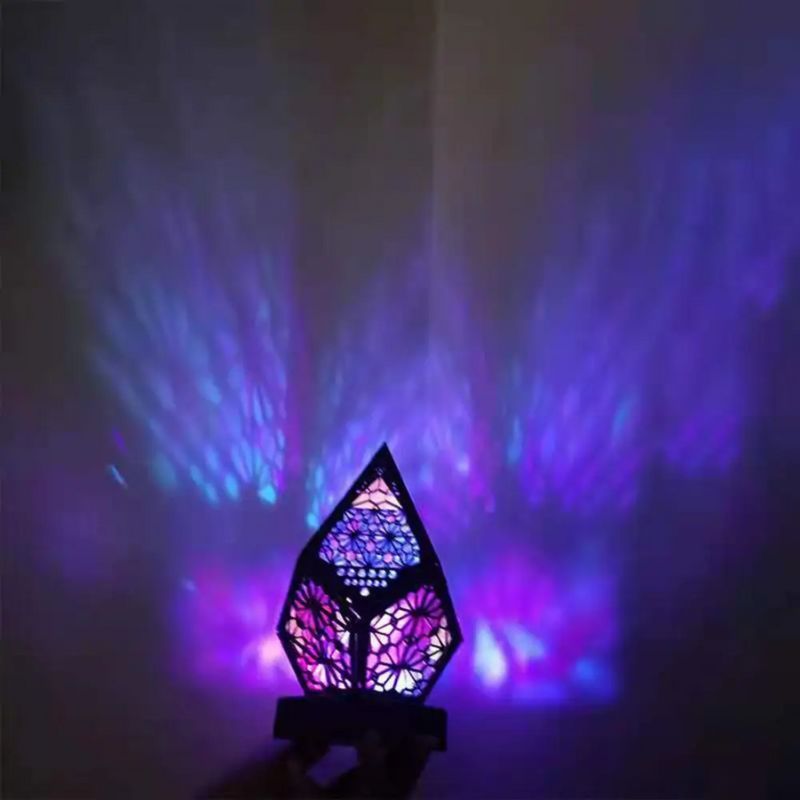Lampe Bohème Géométrique En Bois