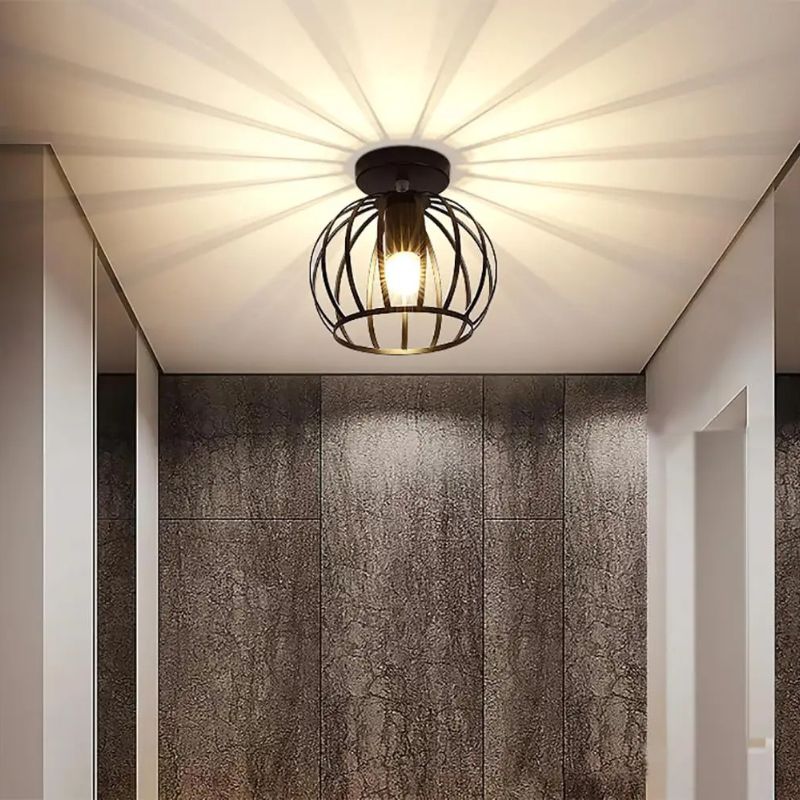 Lampe Industrielle Suspension Ronde En Métal