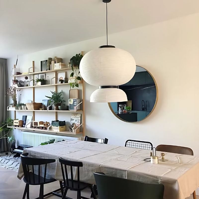 Suspension Japonaise Effet Lanterne Contemporaine