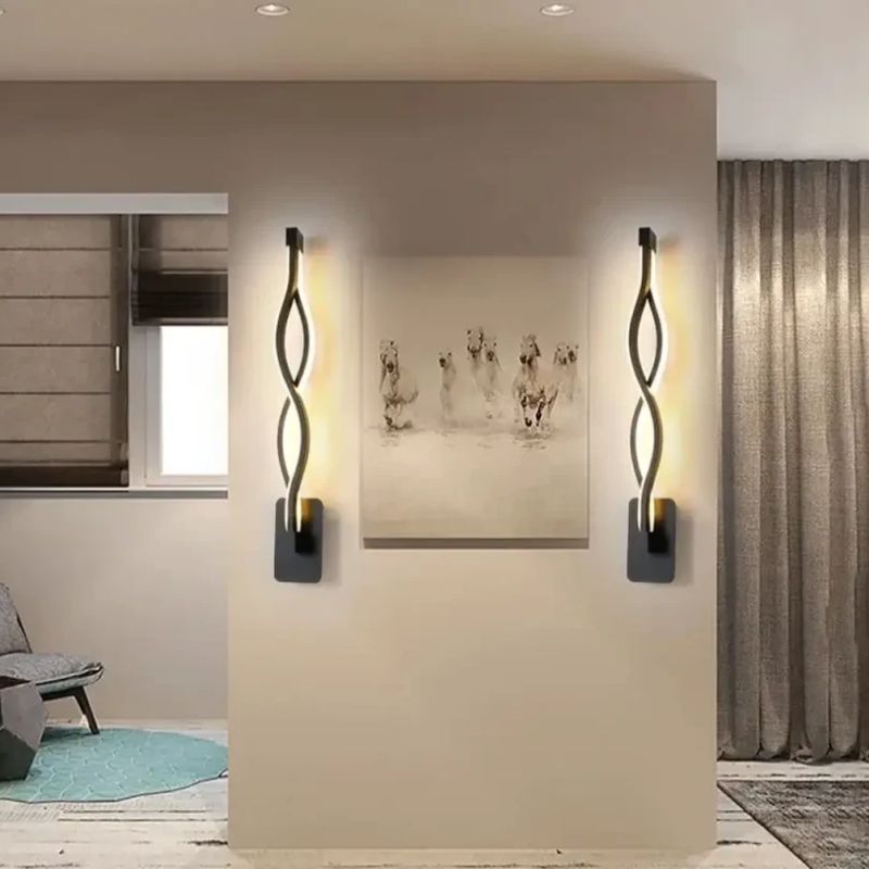 Applique Murale Couloir Design Spirale Moderne