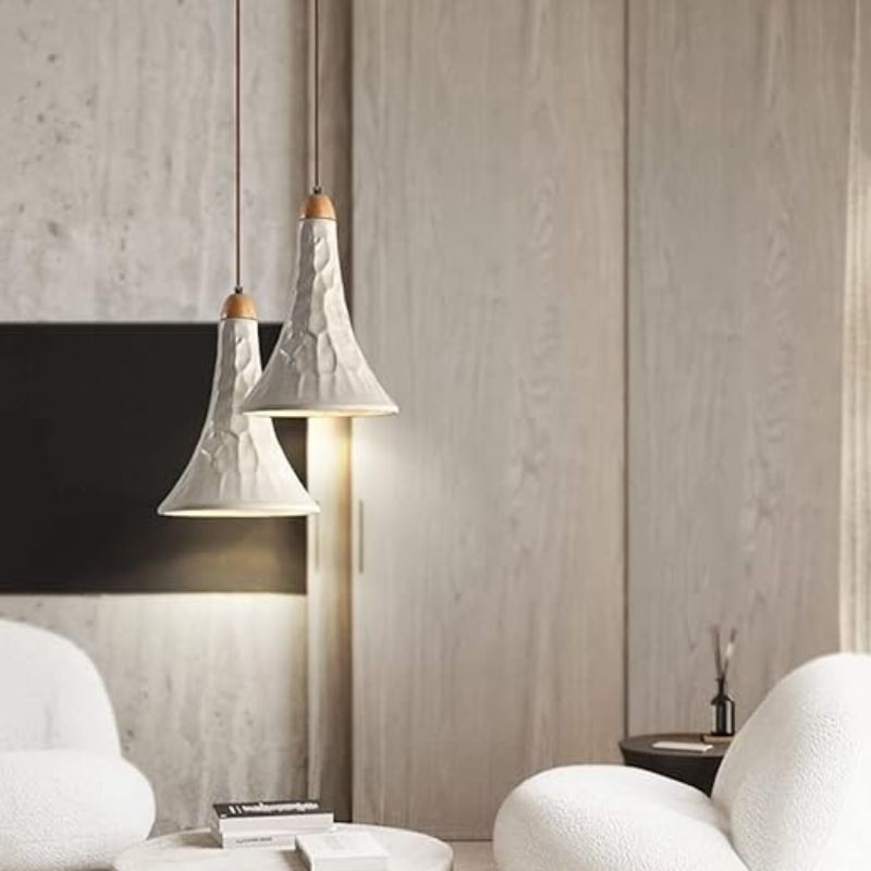 Lampe Vintage Suspendue Avec Finition Minérale Unique