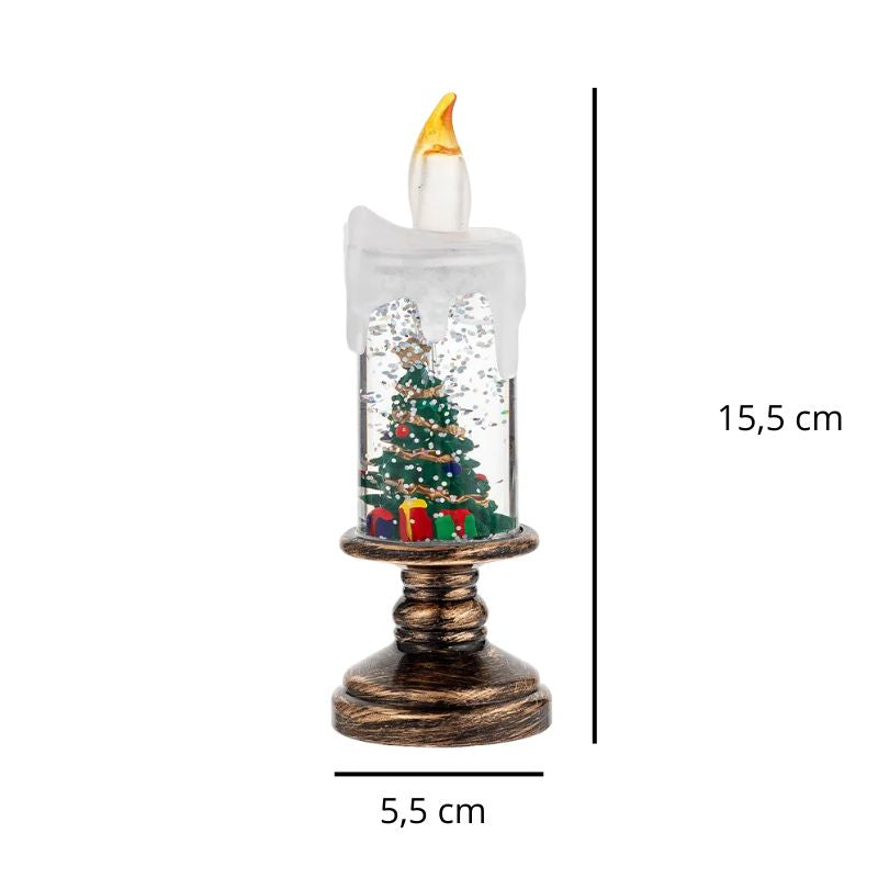 Lampe De Table Bougie De Noël Avec Sapin Lumineux