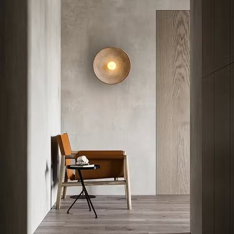 Applique Murale Circulaire Style Naturel