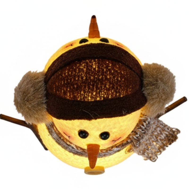 Décoration De Noël Bonhomme De Neige Lumineux Avec Écharpe