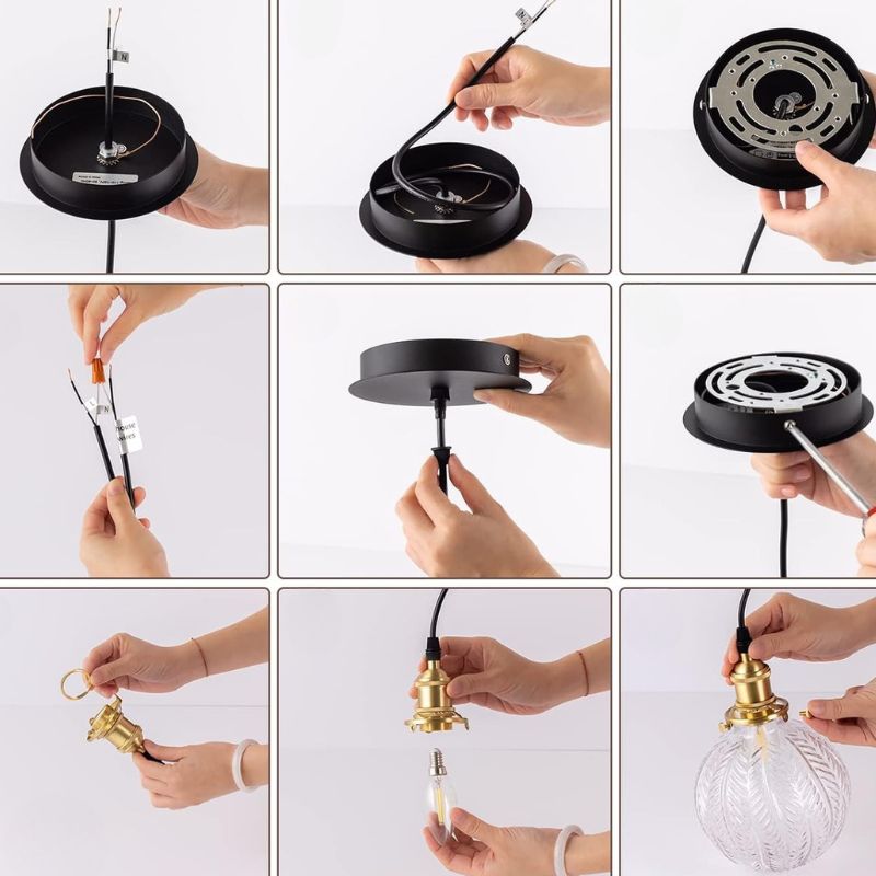 Suspension Vintage Charme Loft En Verre Sablé