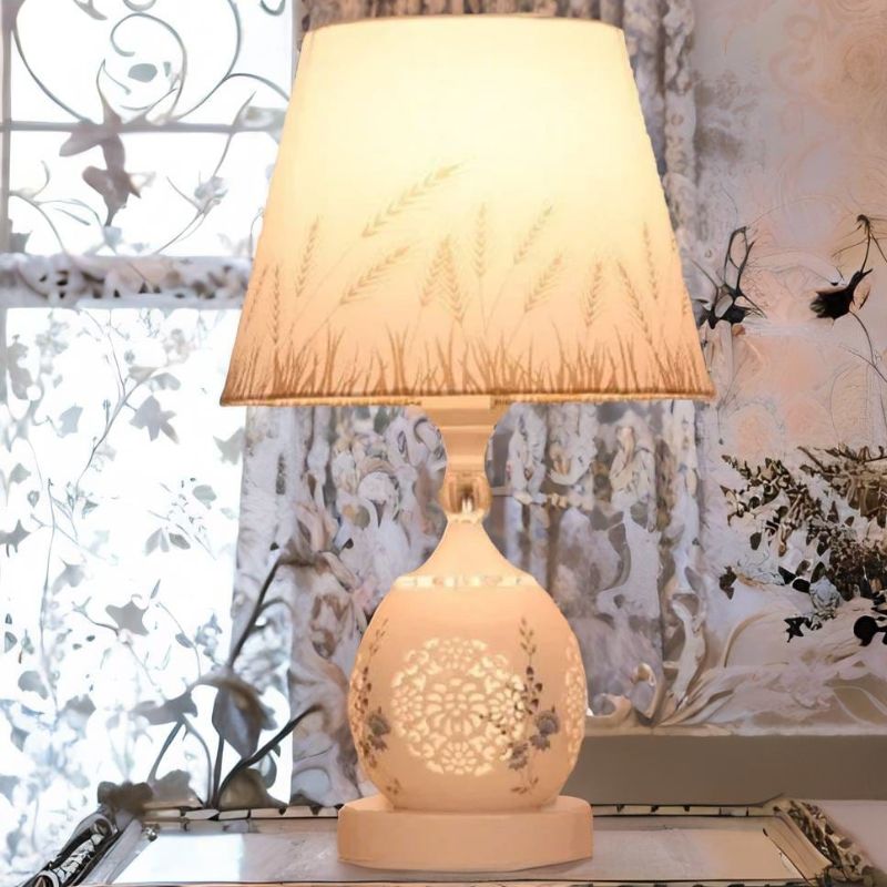 Lampe de Chevet Céramique Florale