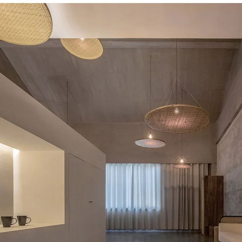 Suspension Japonaise Tendance Bohème En Osier