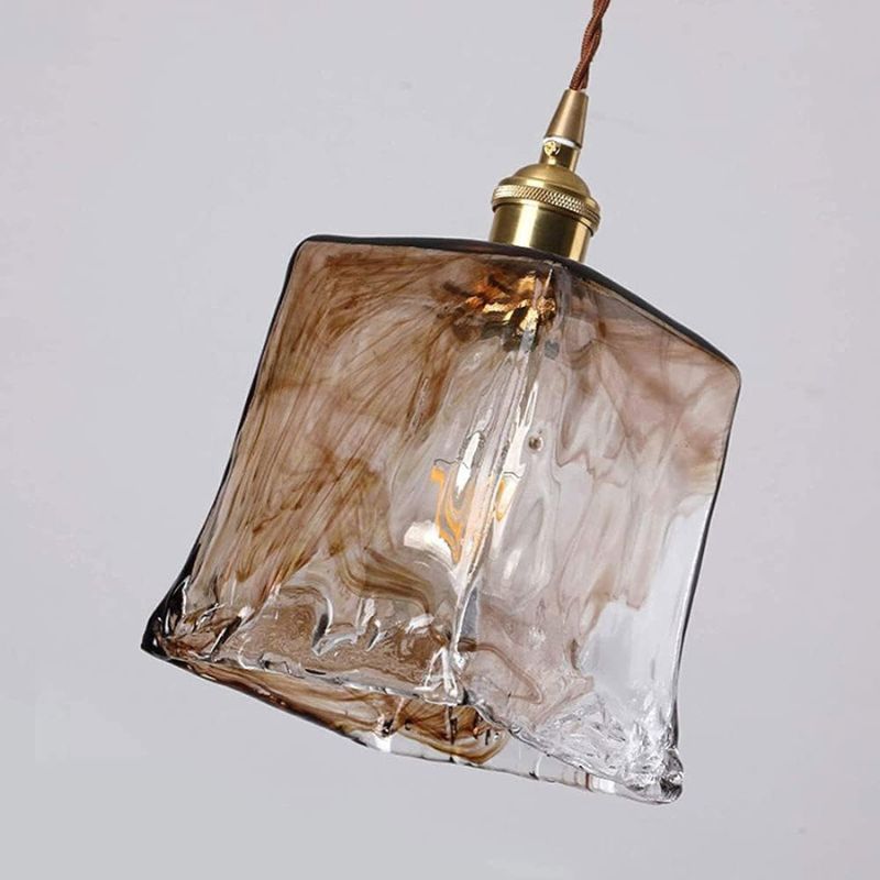 Suspension Vintage En Verre Design Nordique Élégant