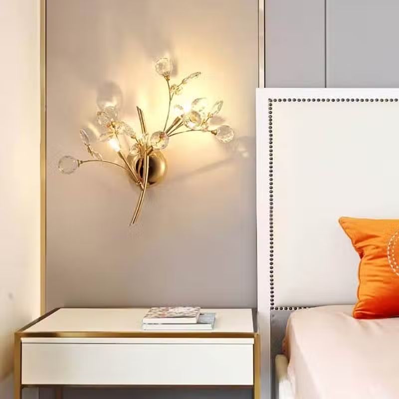 Applique Murale Chambre Éclat Fleur Cristal