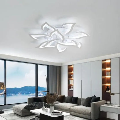 Lampe Moderne Effet Lotus Sculptural