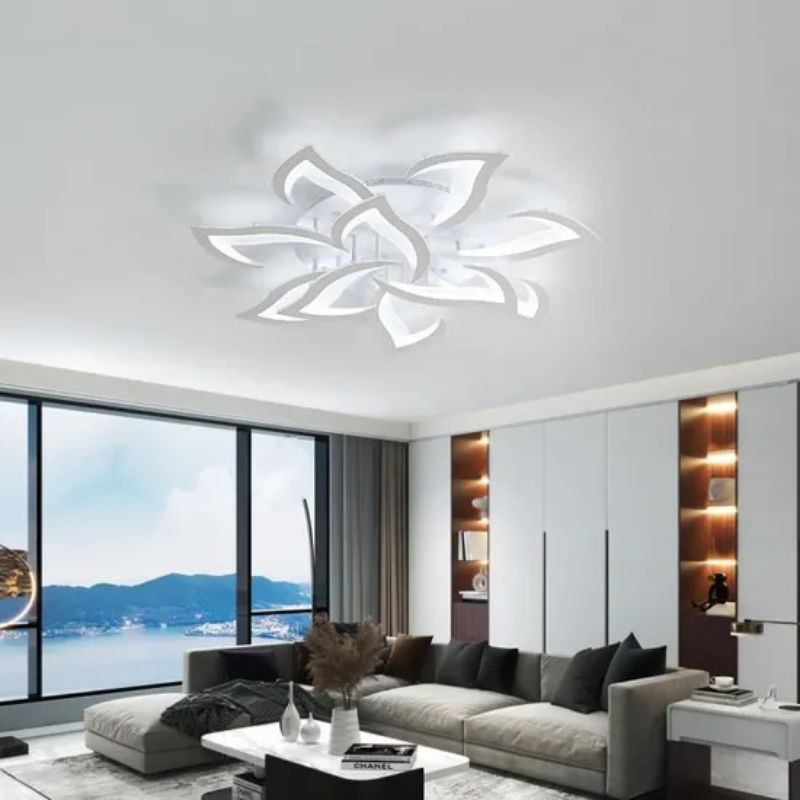 Lampe Moderne Effet Lotus Sculptural