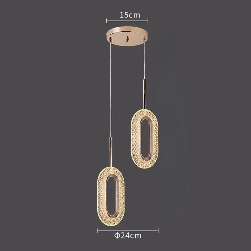 Suspension Salle À Manger Cristal LED Design Élégant