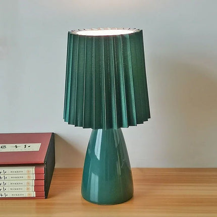 Lampe De Table Chic Avec Abat-Jour Plissé