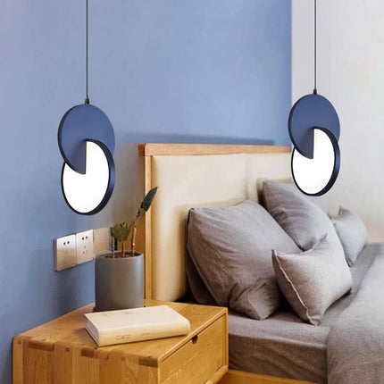 Suspension Moderne LED Éclipse Bleu