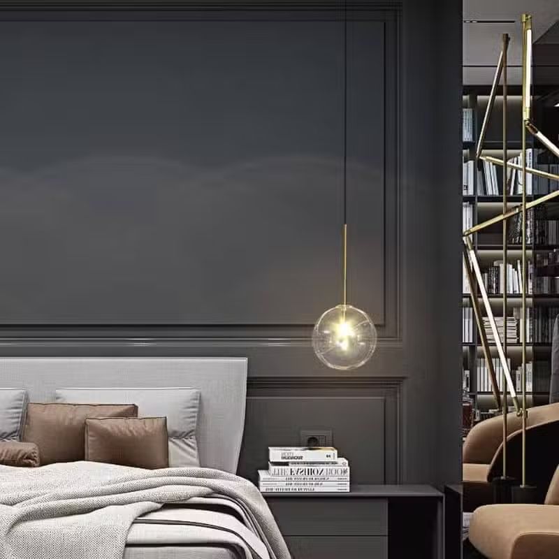 Suspension Moderne en Forme de Boule Transparente