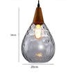 Suspension Industrielle en Verre Design Goute d’Eau