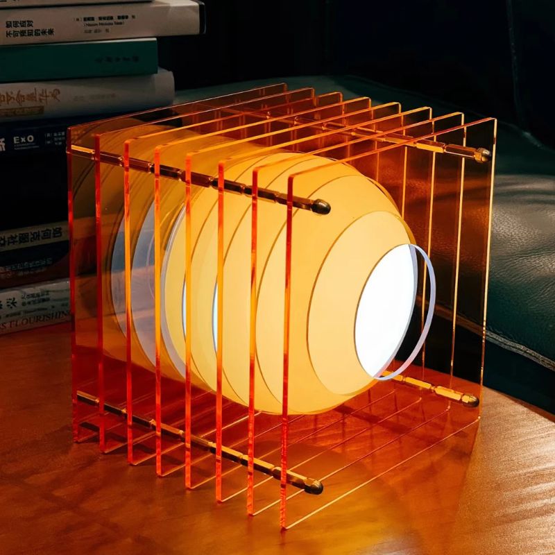 Lampe De Table En Acrylique Avec Éclairage LED Rechargeable