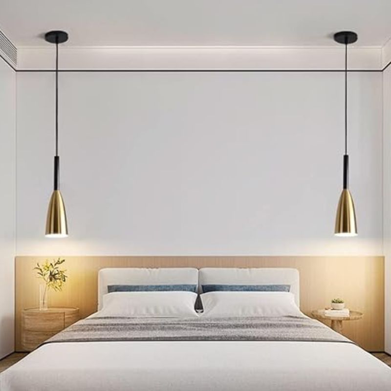 Suspension Industrielle Look Contemporain Doré