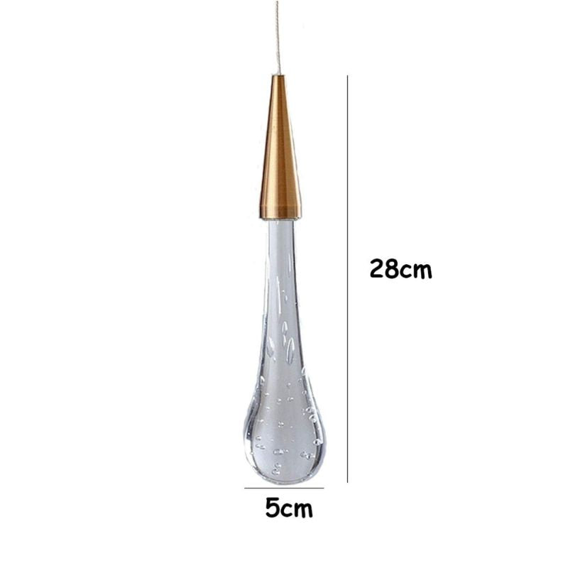 Suspension Escalier Luminaire Goutte Dorée