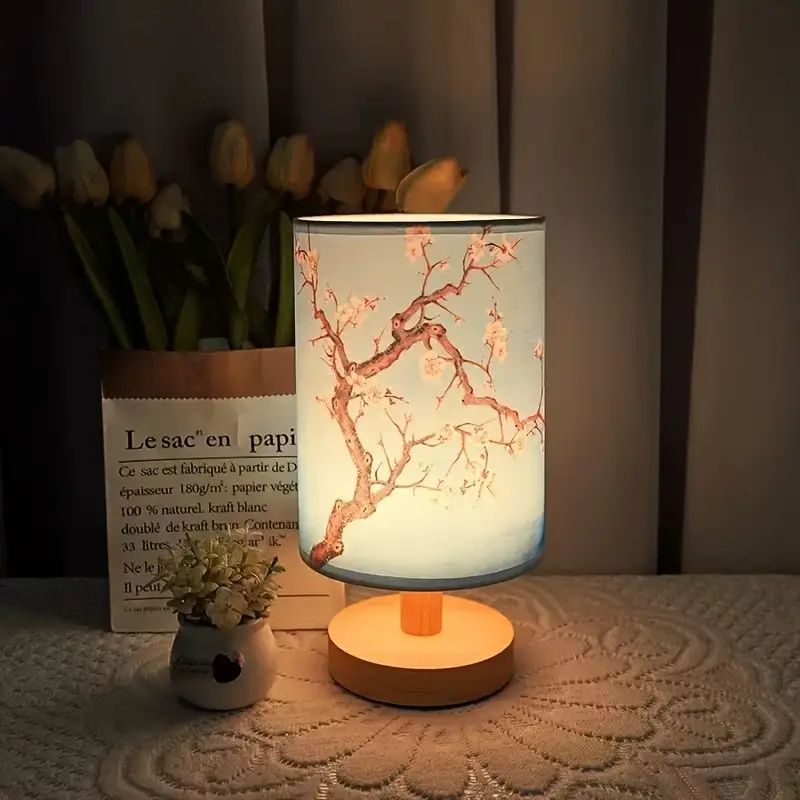 Lampe Japonaise Avec Veilleuse LED Intégrée