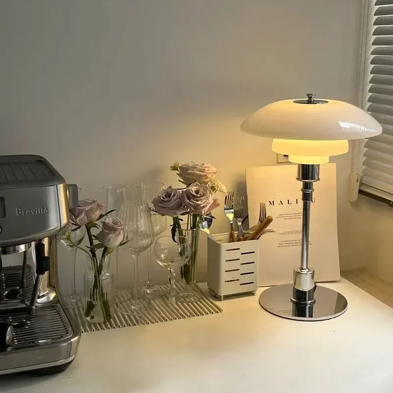 Lampe Design Luminance Raffinée En Verre Sablé