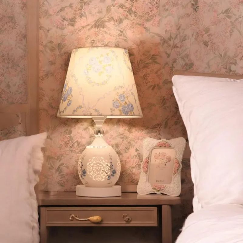 Lampe de Chevet Céramique Florale