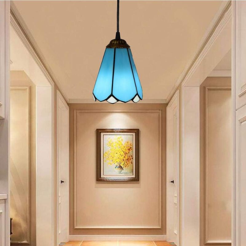 Lampe Tiffany Nuances Bleu Méditerranéen